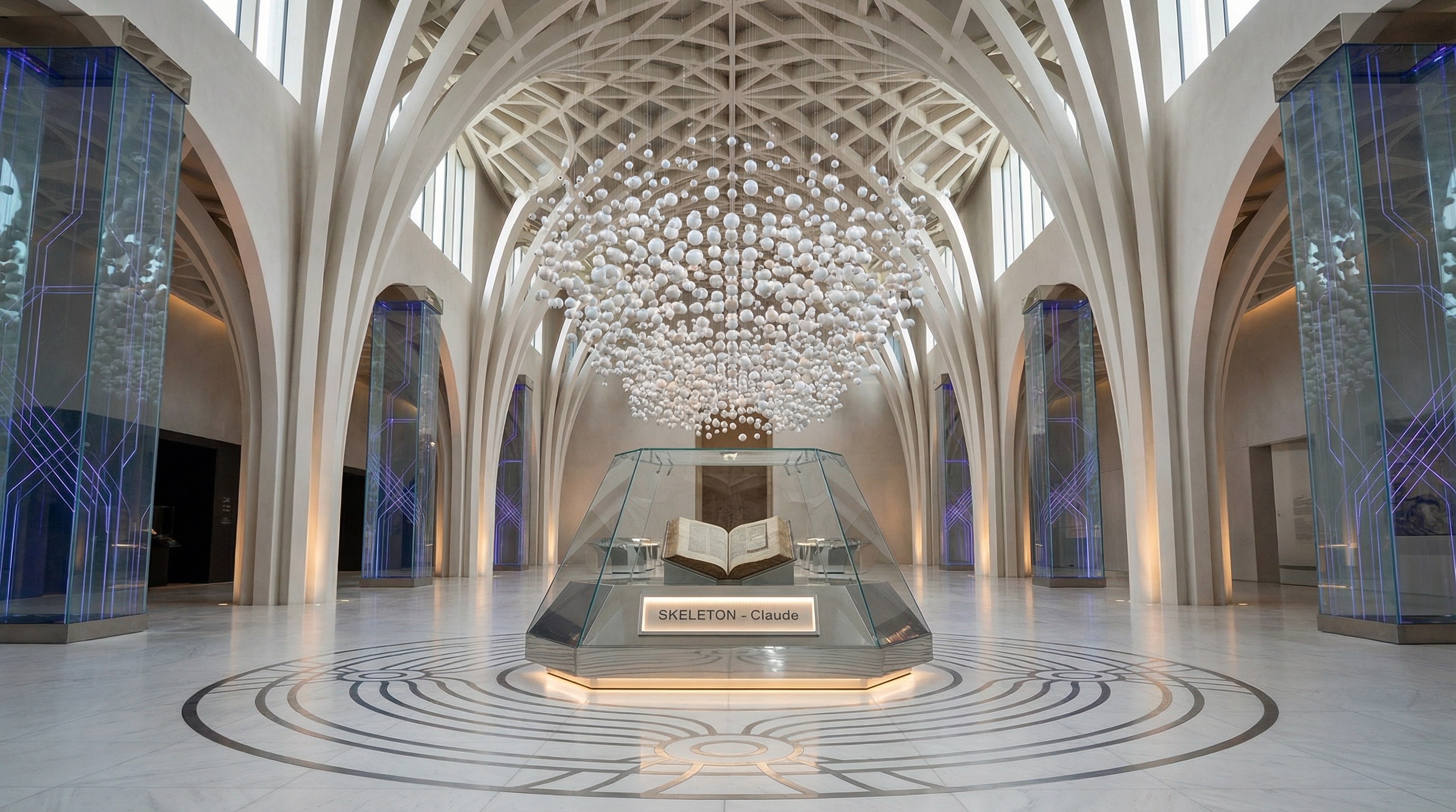 Sala Ossatura con la teca centrale